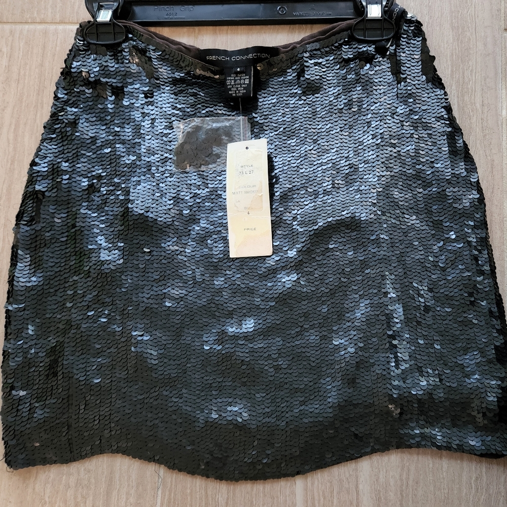 French connection sequins mini skirt size 4